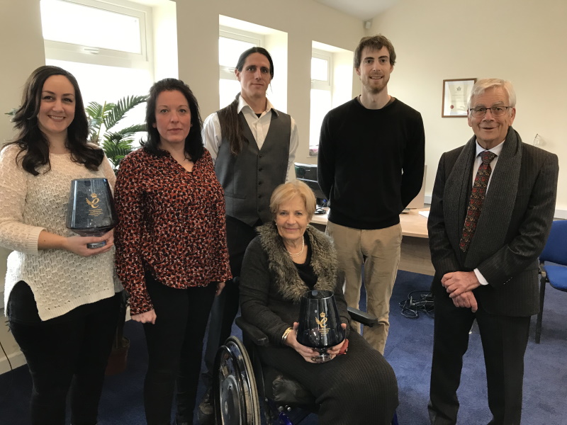 The SkyDemon Team accepting a Queen's Award